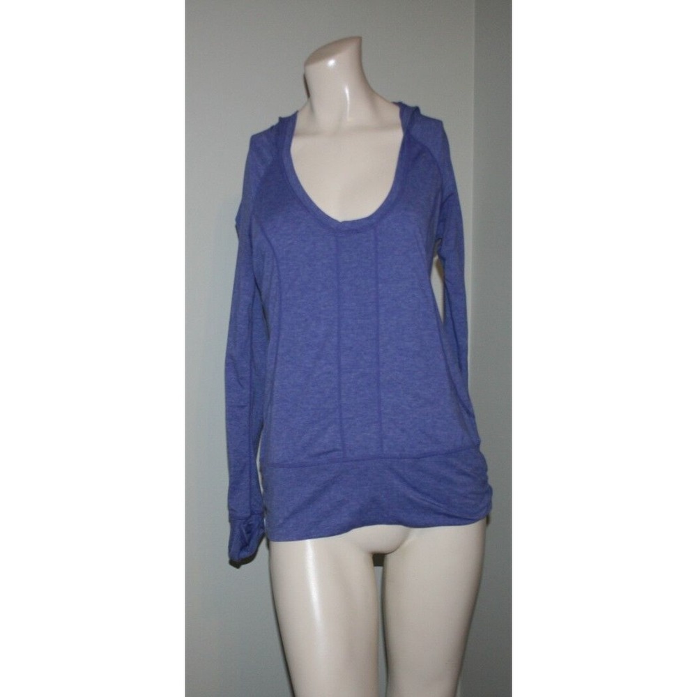 Zella Easy Breezy Purple  Hoodie  Foldover Cuffs Size S